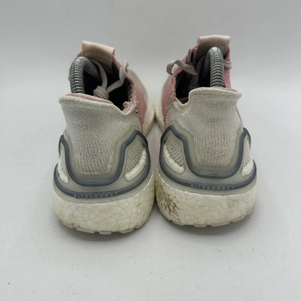 Adidas Ultraboost 19 Sneakers Womens‎ 7 White Pink Running Shoes